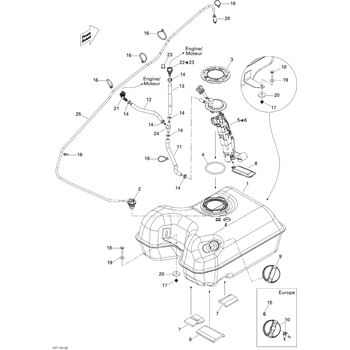 Replacement for Can-Am Commander/MAX 50PSI 2016-2018 709000362 HFP-PR435 Fuel Pressure Regulator Replaces 709000759 709000270 